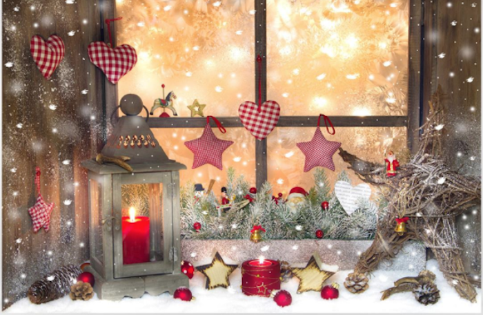 led fensterbilder weihnachten sterne herzen kerze deko ideen schnee schneeflocken