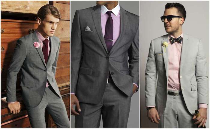 graue hose outfit ideen zum inspirieren und erstaunen stil idee zum entlehnen rosa hemd mit krawatte oder fliege
