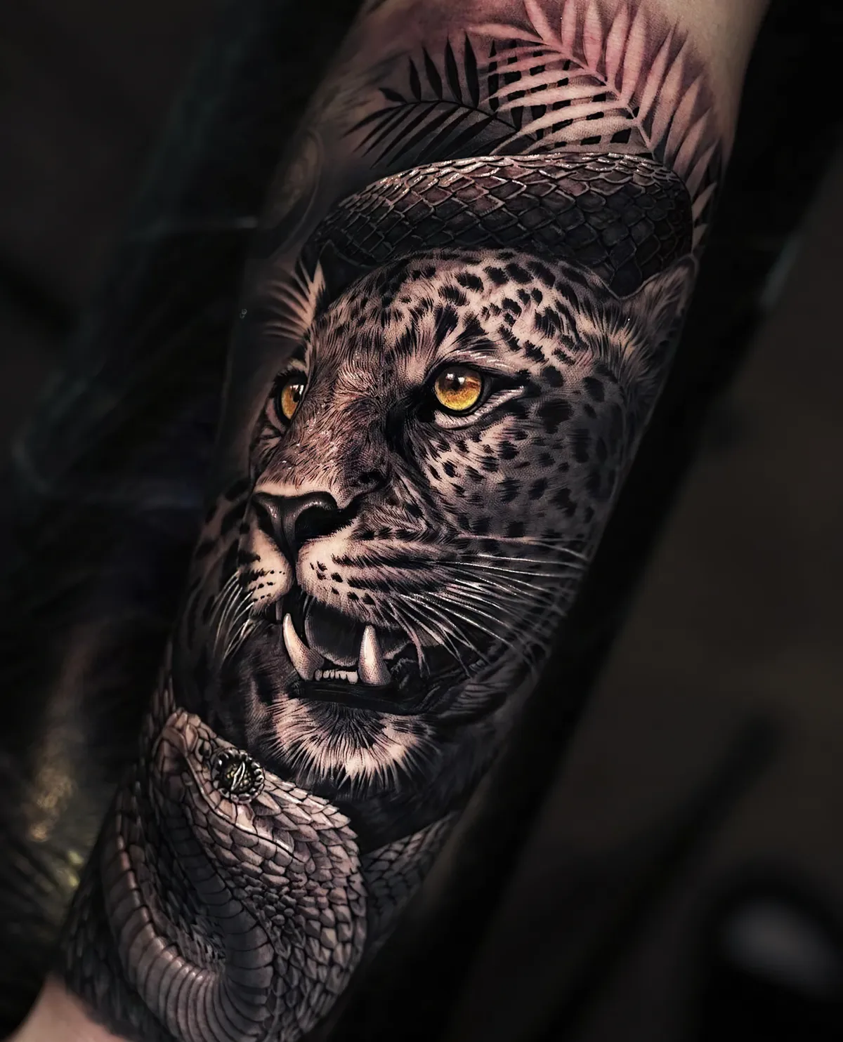 full sleeve tattoo tiger 3d design armel