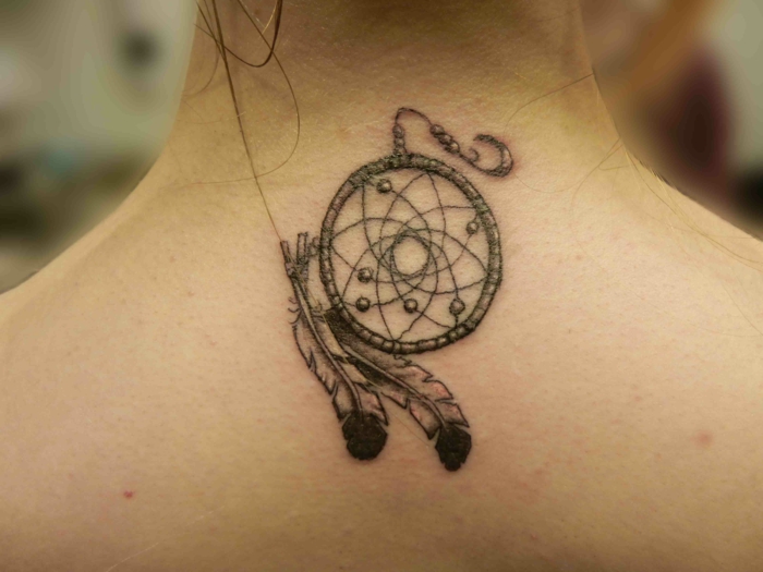 Traumfänger Tattoo Vorlage, ein mystisches Zeichen für gute Träume