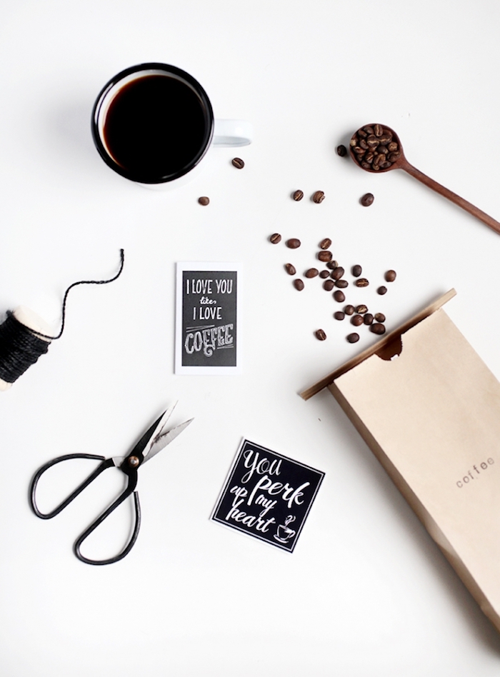 valentinstag karte oder verpackung für etwas ganz besonderes das der partner mag kaffee kaffeesorten schenken