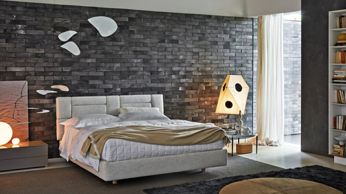 einige Ideen, wie Sie ein Schlafzimmer modern gestalten mit Designer Lampen