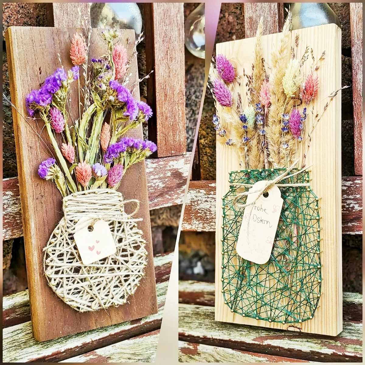 nagelbild ideen fruhelingsdeko selebr machen vasen mit blumen 