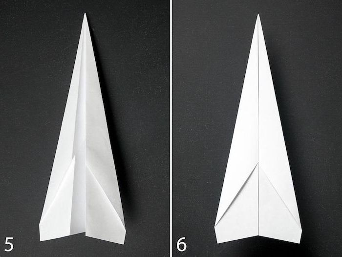 bilder mit zwei großen weißen papierfliegern, einen weißen papierflieger basteln, bastelideen mit papier