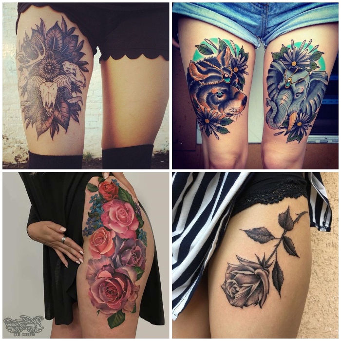 Frauen tattoos oberschenkel