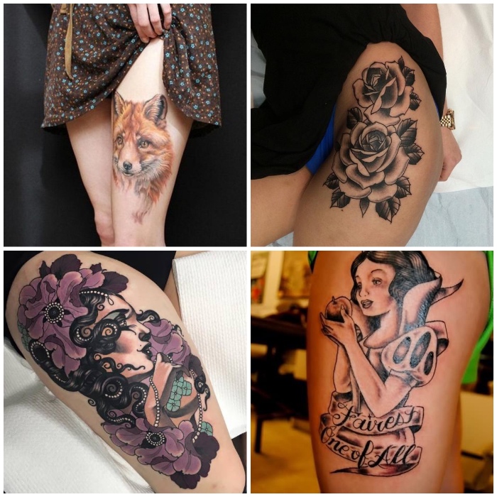 Bein frauen tattoos Tattos &