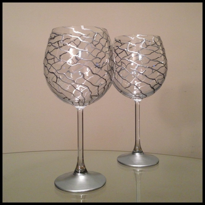 24 Glas Mit Wandfarbe Bemalen