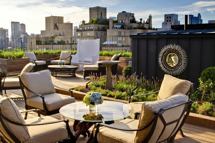 balkon ideen, die terrasse als ein erholungsort gestalten, schöne gartenideen