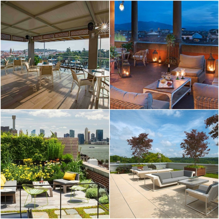 terrassen ideen noch vier bilder luxusterrasse als cafe gestalten, romantischer abend auf der terrasse, liegestühle
