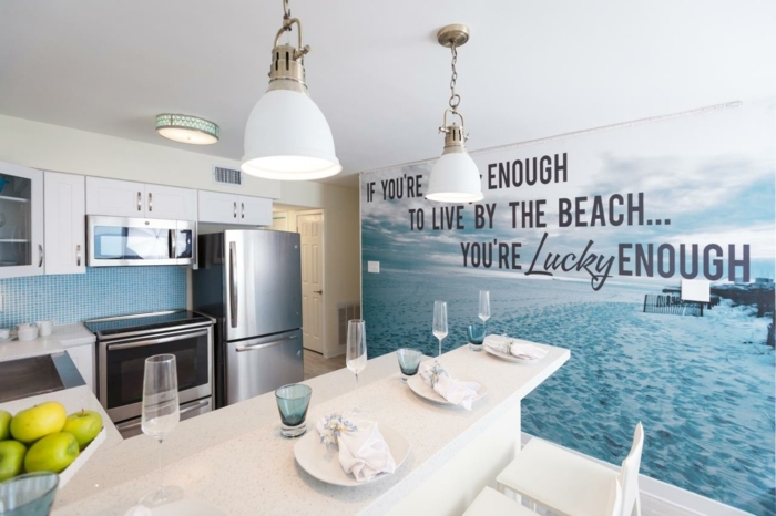 Träumen Sie von einem Strandhaus, besorgen Sie soches Wandtattoo Küche