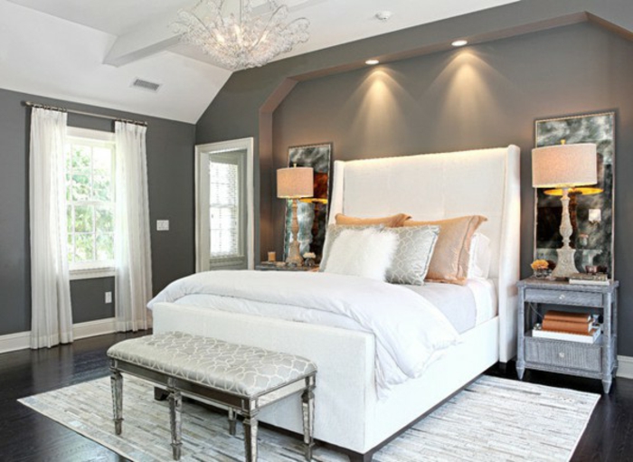 zimmer ideen zum einrichten und gestalten grau und weiß, welche farbe fürs schlafzimmer, grau und weiß