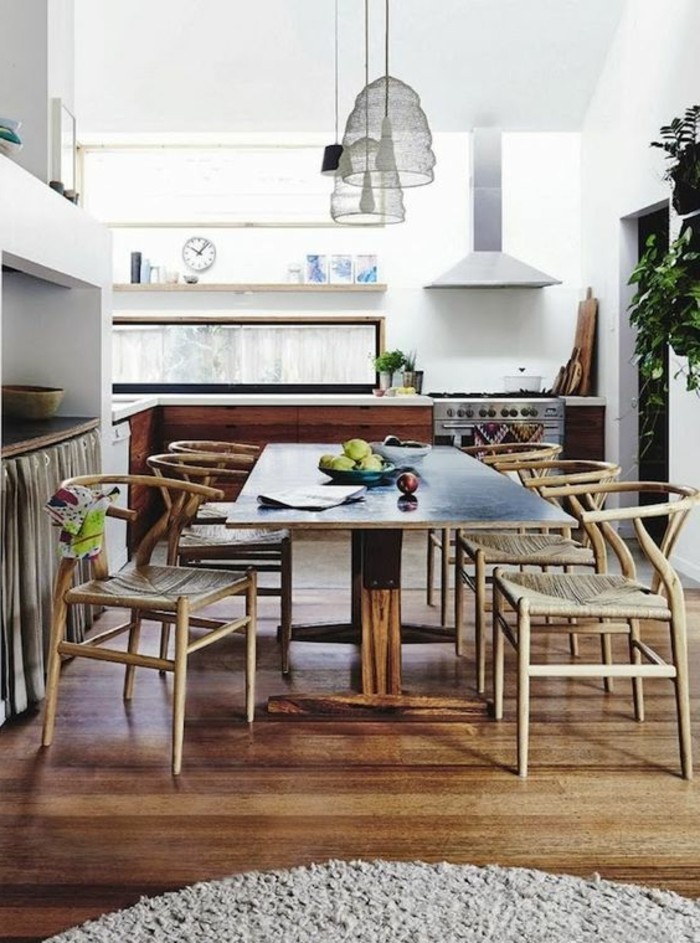 tisch für kleine küche, viele gäste empfangen, tisch für acht personen im kleinen essbereich, modernes robustes design