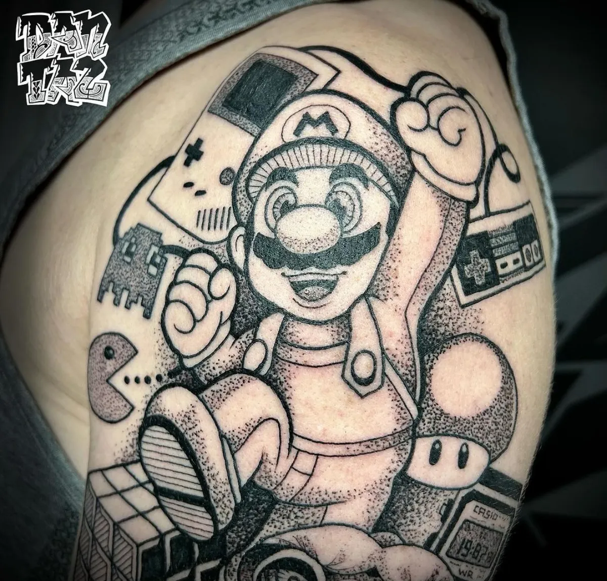 retro tattoo 80er jahre super mario