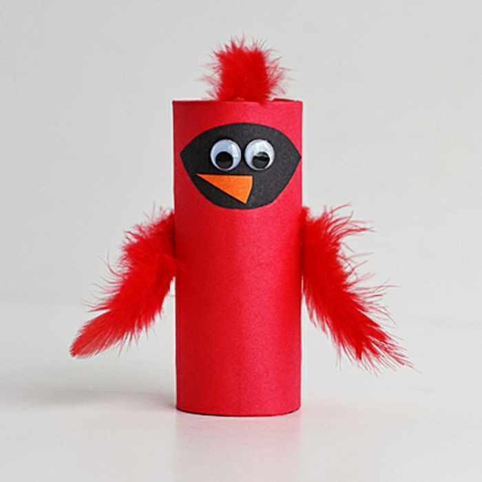 ein Küken aus dem Film Angry Birds selber herstellen, was kann man aus klopapierrollen machen