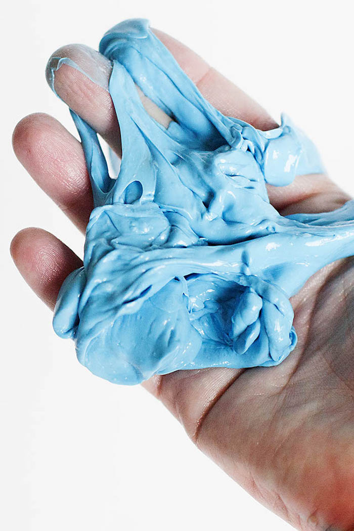 Blauer Schleim selbstgemacht, Rezepte und Anleitungen für Slime