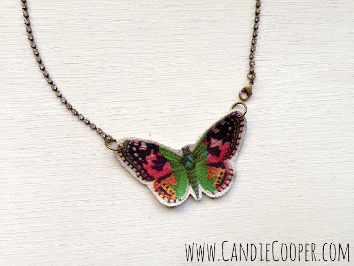Halskette mit Schmetterling Anhänger, DIY Projekt für Erwachsene, Schmuck selber machen