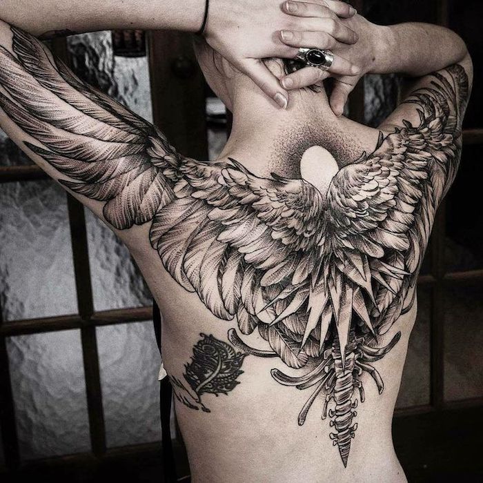 Rücken engelsflügel tattoo ▷ 1001
