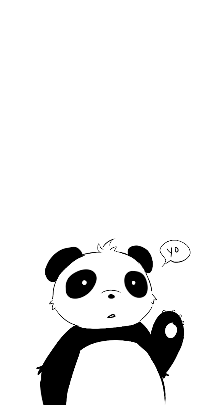 Leichte Zeichnungen zum Nachmalen, Panda selber malen, Panda sagt Yo