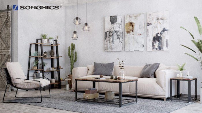 Wohnzimmer im Vintage-Stil einrichten und dekorieren, weiße Möbel und Wandfarbe