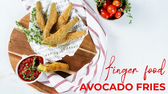 fingerfood ideen, knuspringe avocado fries selber machen, schritt für schritt
