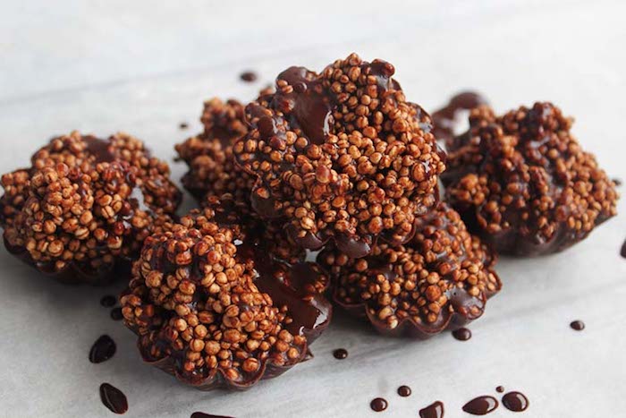 wie schmeckt quinoa mit schokolade, gesundes rezept für süßigkeiten glutenfrei