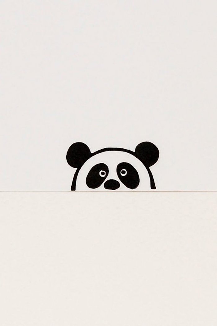 Leichte Zeichnungen für Anfänger, wie zeichnet man einen Panda, süßes Bild zum Nachmalen