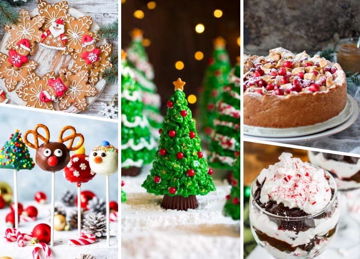festliche nachspeisen weihnachten, weihnachtsdessert rezepte, keksen in den form von schneeflocken, cake pops