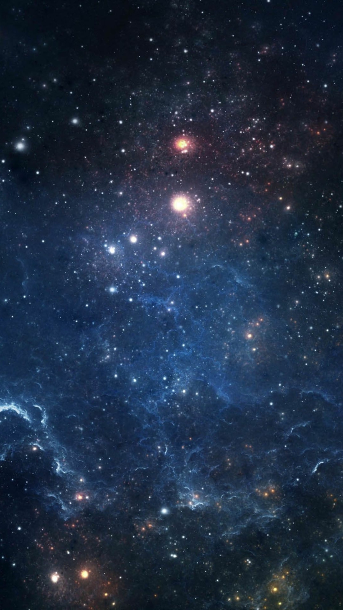 ein Bild von Weltraum, Milchstraße mit hellen Sternen, schöne Handy Hintergrundbilder auf schwarzem Hintergrund