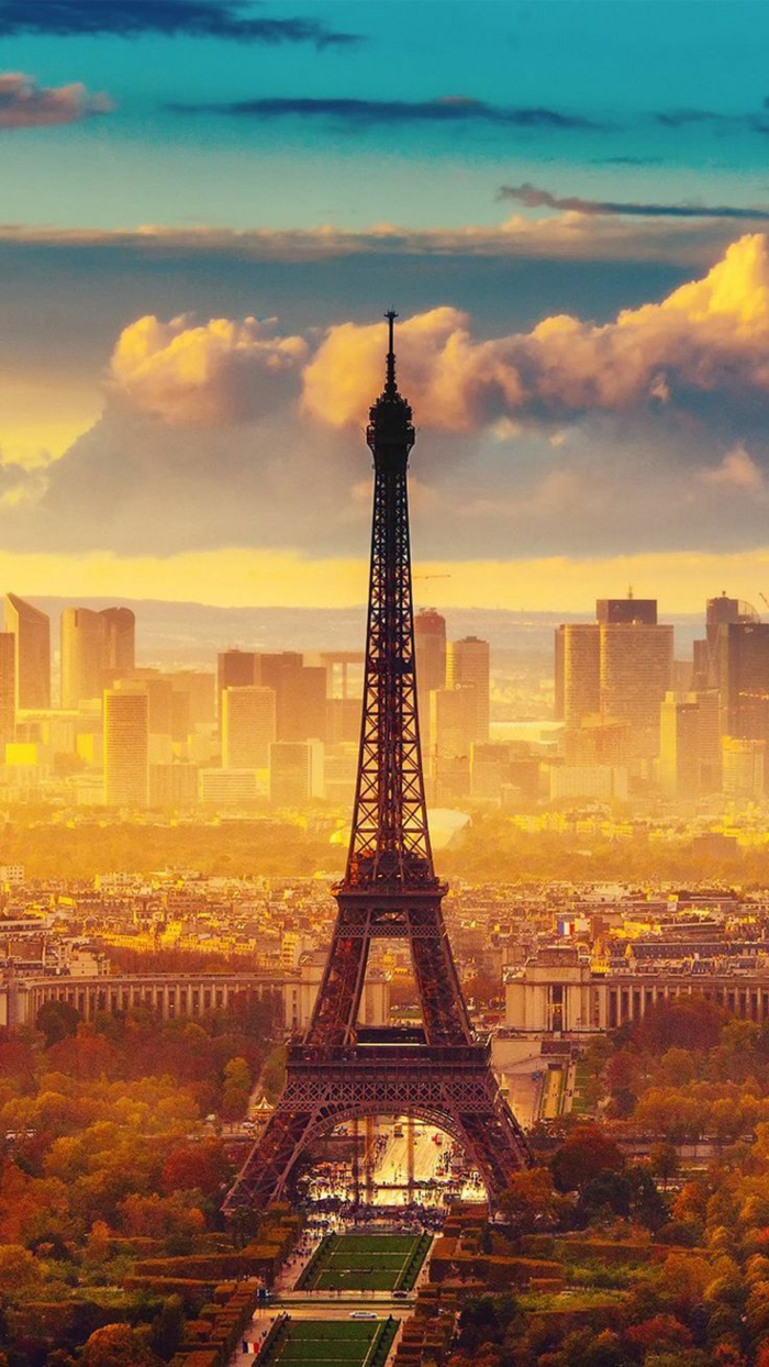 frankreich sehenswürdigkeiten, paris hintergrundbilder iphone, der eifelturm beim sonnenuntergang