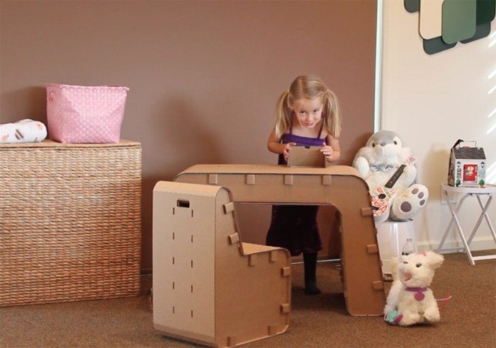 stange design, kinderzimmer einrichten mit karton, schreibtisch und stuhl für kinder selber konstruieren