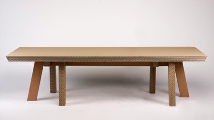 möbel aus karton diy idee und kreative möbelgestaltung in dem zuhause, tisch mit sechs beinen