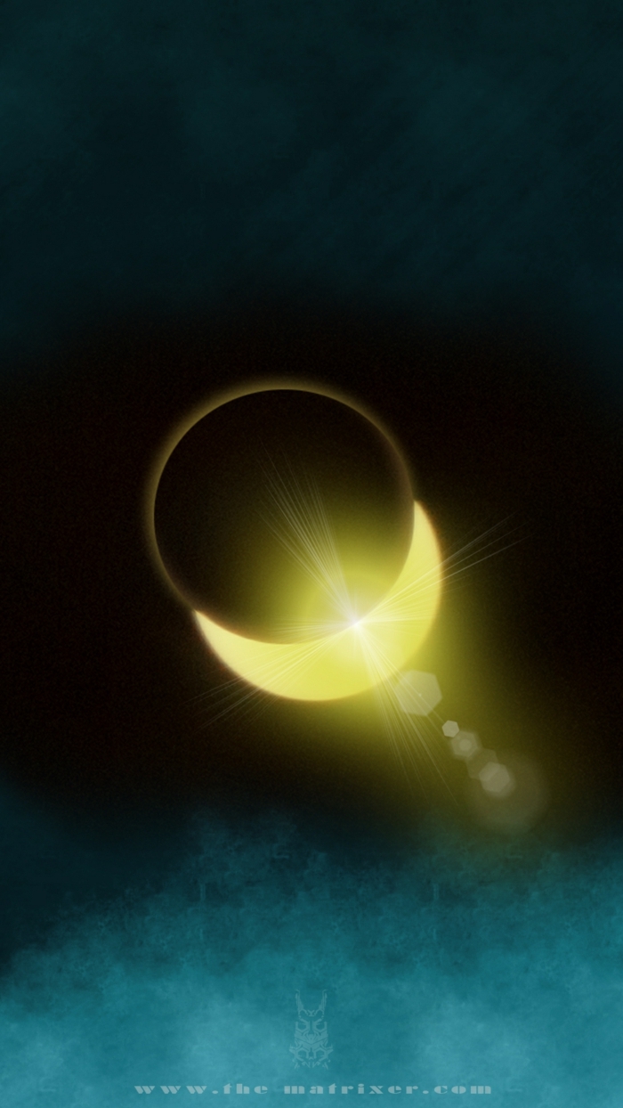 Sonnenfinsternis, die Sonne zeigt sich hinter dem Mond, schwarzer und blauer Himmel, Hintergrundbilder kostenlos