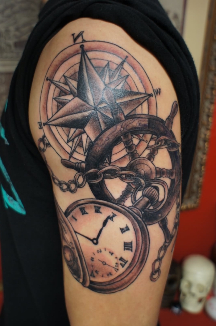 Motive männer kompass tattoos 30 geniale