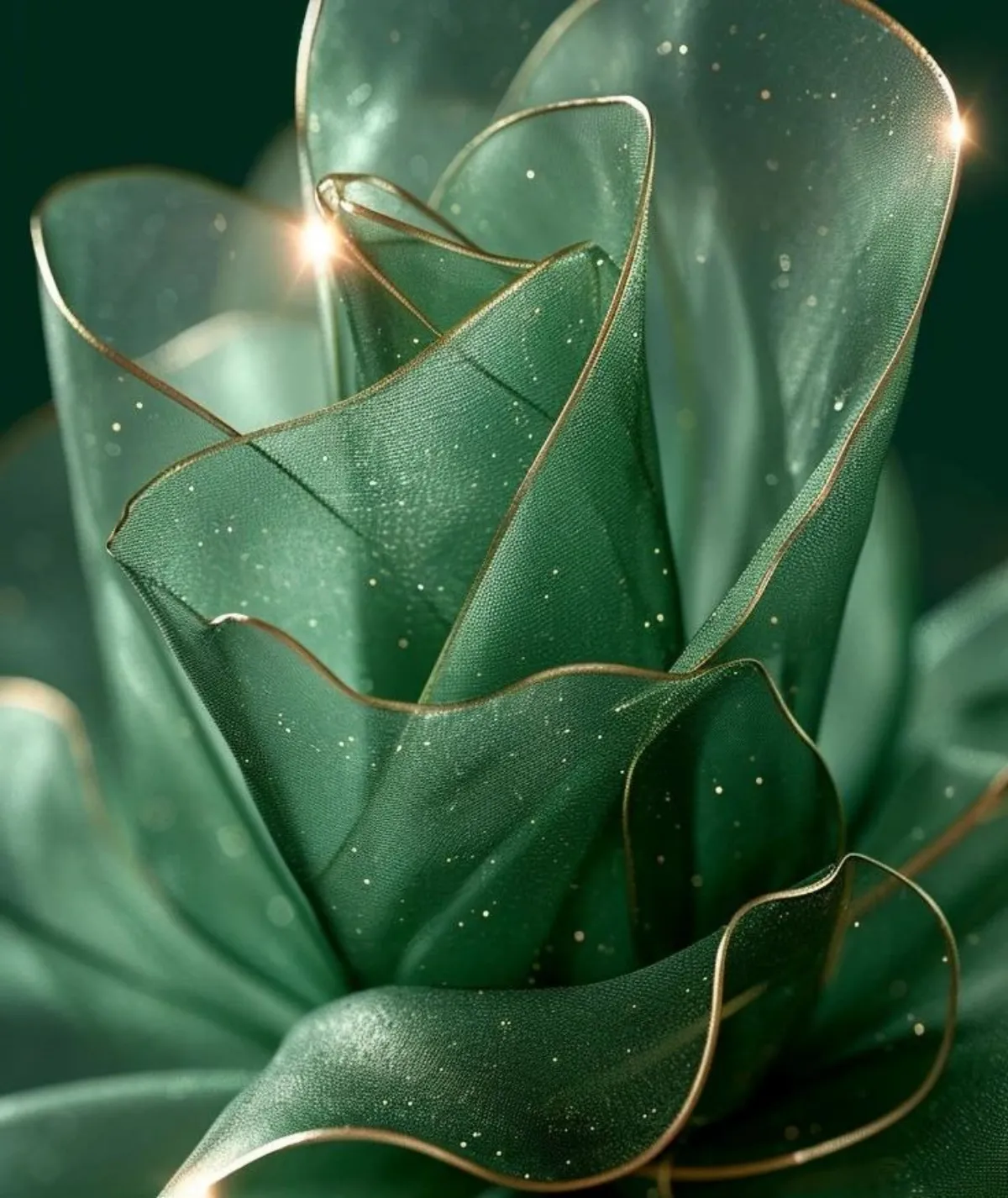 wallpaper grüne pflanze mit goldenen rändern