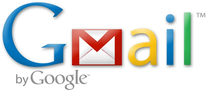 Gmail Logo, Rechtsklick ist eine Innovation von Gmail und Google, buntes Logo mit Briefumschlag