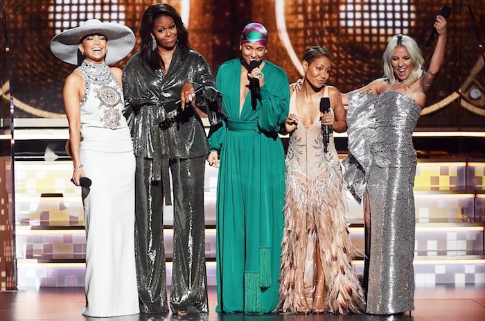 J lo, Michelle Obama, Alicia Keys, Jada Pinkett und Lady Gaga bei den Grammy Awards 2019 