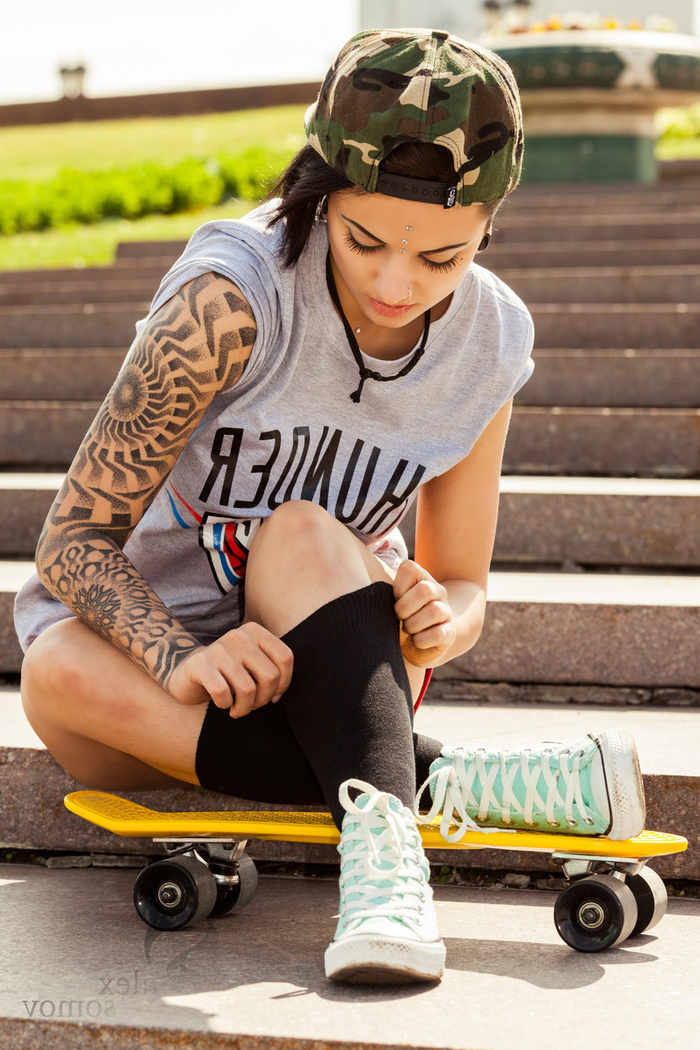 Geometrische Tattoos Frauen