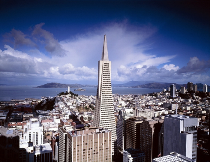 San Francisko, blauer Himmel, ein Panorama von der Stadt, Bilder modern, eine schöne Landschaft