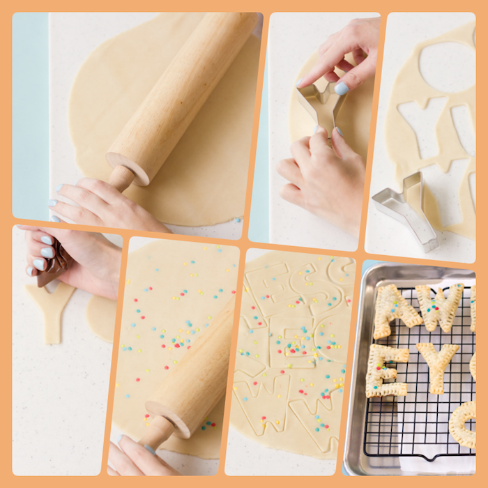 Kekse in Form von Buchstaben selber backen, Geschenke aus der Küche zum Vatertag 