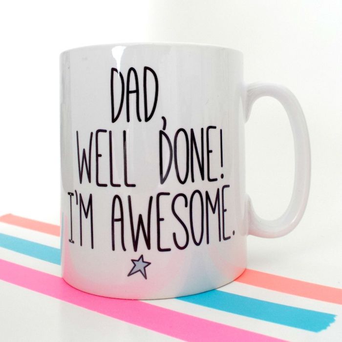 Tasse zum Vatertag mit lustiger Aufschrift, kreative Geschenke für Väter 