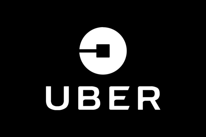 ein Logo von Uber Fahrer mit weißen Symbolen und weiße Buchstaben, Uber App