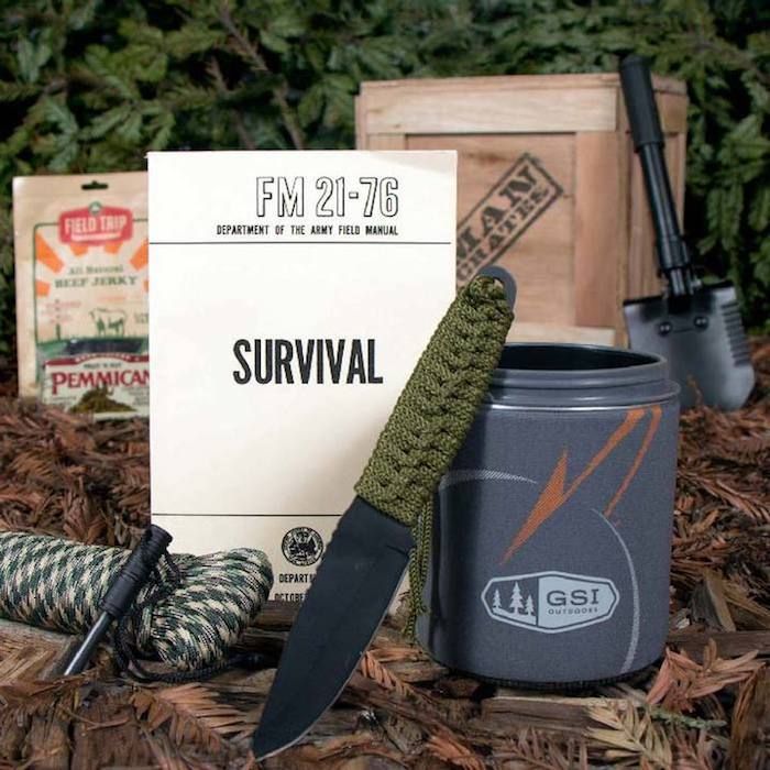 geschenke für männer selber machen, survival kit, geschenkidee für wanderlustige
