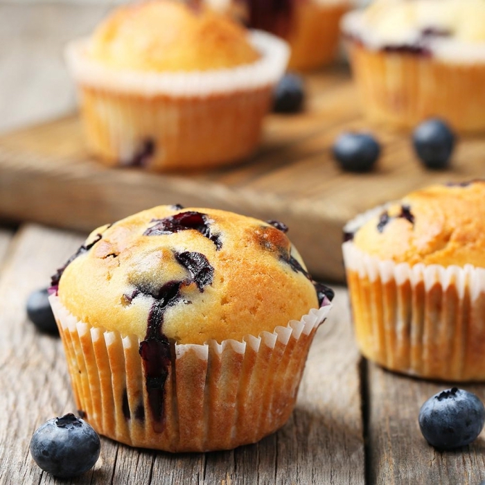 mini muffins mit blaubeeren und vanille, cupcakes rezepte einfach und schnell