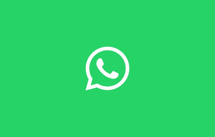 grüner Hintergrund, das Logo von WhatsApp, eine Politik für Datenschutz beginnt