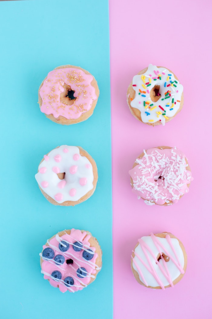 tumblr iphone backgrounds, donuts, donut foodporn bildschirm idee, rosa und blau farben