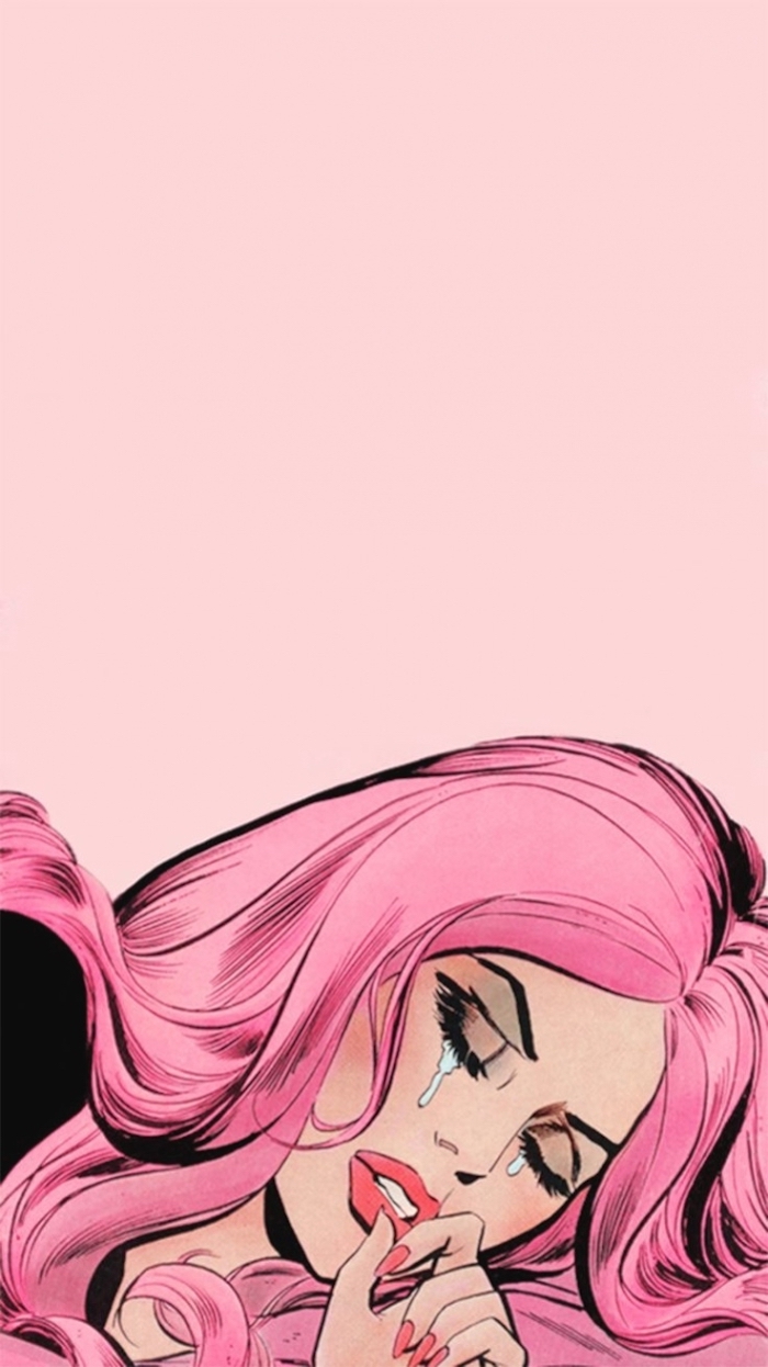 tumblr mädchen bilder, ein bildschirm völlig in rosa farbe, typisch mädchenhaft, eine frau mit rosa haare