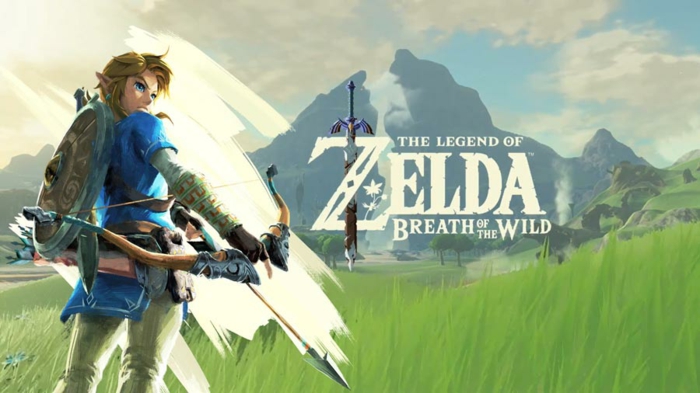 The Legend of Zelda Breath of the Wild Poster, Nintendo Spiel mit Hauptfigur Link, der einen Bogen trägt