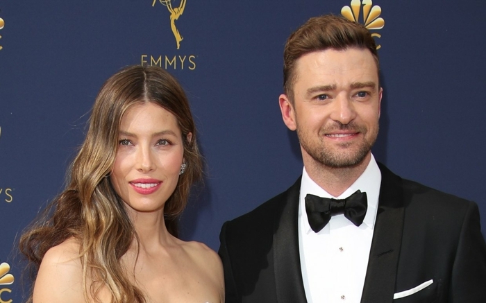 Jessica Biel und ihrem Ehemann Justin Timberlake auf die Zeremonie für Emmys