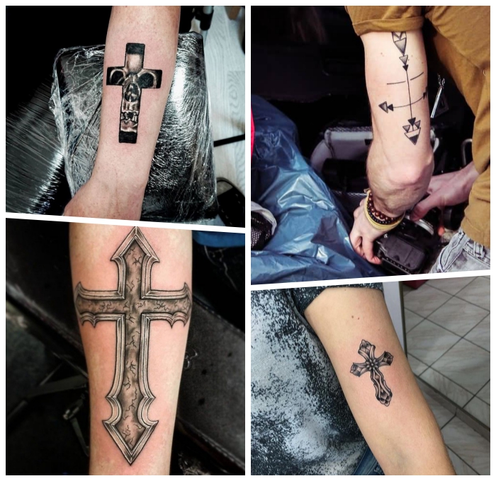 Tattoo unterarm kreuz männer Kreuz Tattoo