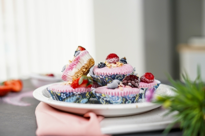 schnelle fingerfood rezepe frozen skyr cupcakes mit erdberen zubereitungsweise